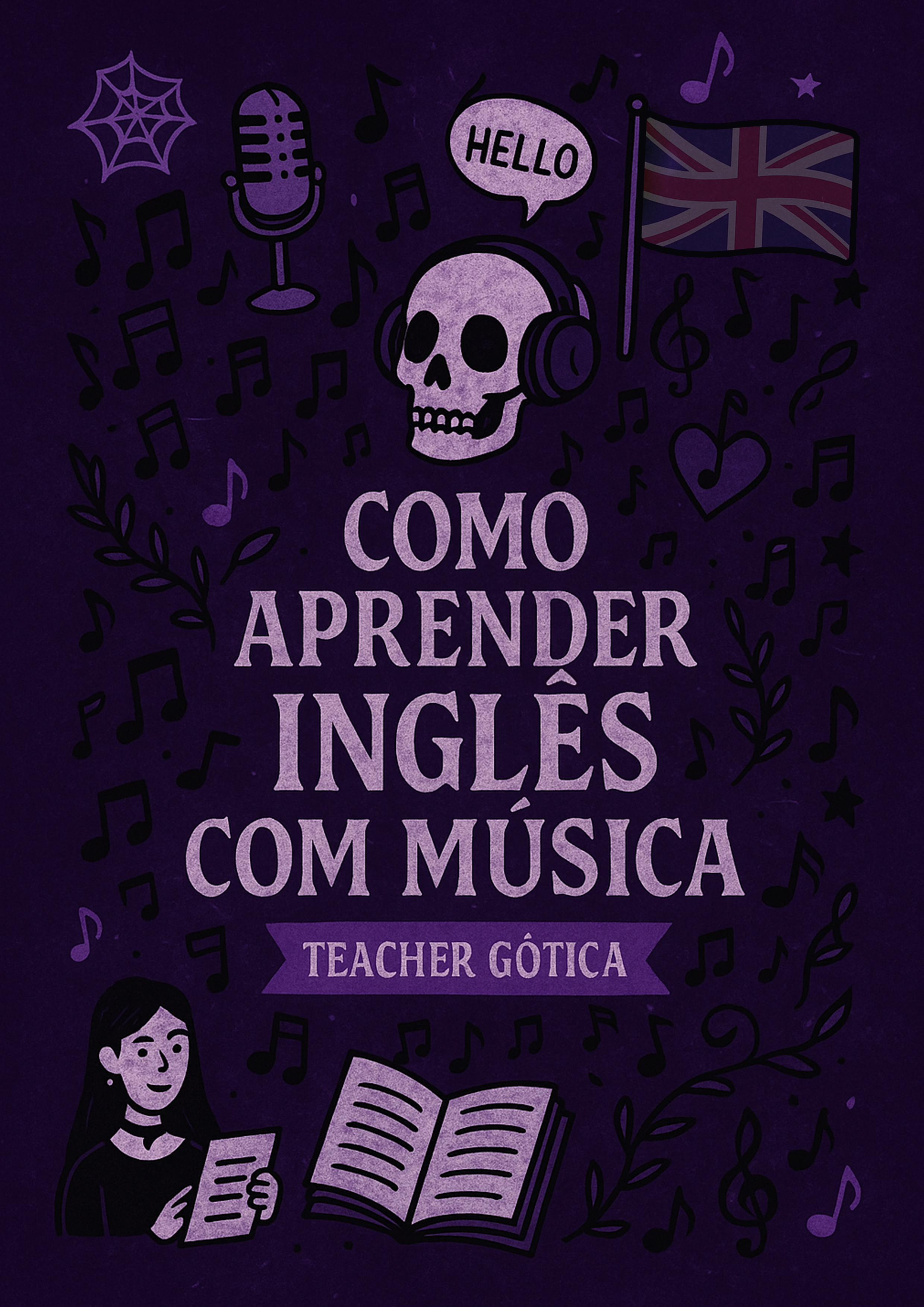 Capa do ebook Como Aprender Inglês com Música